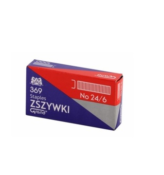 Zszywki 24/6 stalowe mocne ostre GRAND