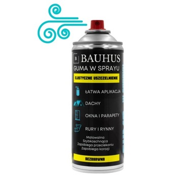 BAUHUS Бесцветный резиновый распылитель для оконных кровельных труб, 400 мл, матовый
