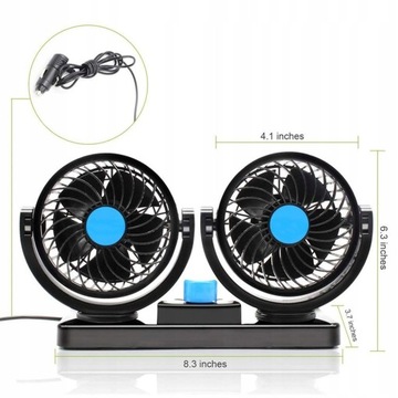 АВТОВЕНТИЛЯТОР ДВОЙНОЙ ВЕНТИЛЯТОР ЧЕРНЫЙ