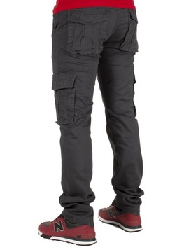 Spodnie męskie bojówki W:40 102 CM robocze szare