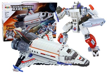 KLOCKI KONSTRUKCYJNE STATEK KOSMICZNY ROBOT 2w1 MISJA MARS TRANSFORMED
