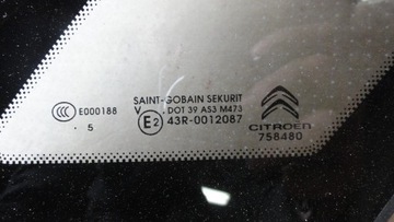 C4 PICASSO II КУЗОВ ОКНО СПРАВА ЗАДНЯЯ 15 лет