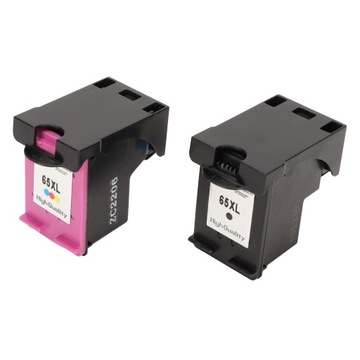 2 szt. Wkłady atramentowe w kolorze czarnym 65xl zamienniki do hp for envy 5055 505
