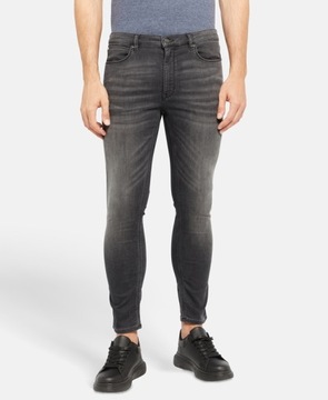 HUGO BOSS jeansy męskie spodnie jeansowe r. 32X34 tapered fit czarne