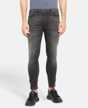 Spodnie jeansowe męskie HUGO BOSS r. 32X34 jeansy tapered fit czarne