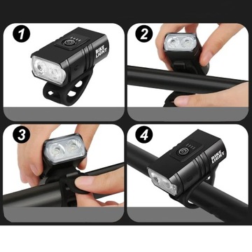 МОЩНЫЙ СВЕТОДИОДНЫЙ ВЕЛОСИПЕДНЫЙ ФОНАРЬ ЗАДНИЙ ПЕРЕДНИЙ ВЕЛОСИПЕДНЫЙ ФОНАРЬ НА РУЛЕ USB 800лм