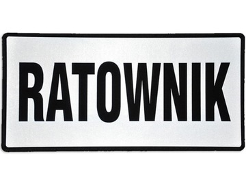 Emblemat RATOWNIK odblaskowy na rzepie 31 x 15 cm