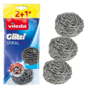 Vileda Zmywak stalowy Glitzi Spiral INOX 3 sztuki