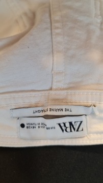 1286L Zara Dżinsowe spodnie dzwony 3/4 roz M