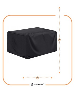 Крышка для садовой мебели Столы Стулья Черный водонепроницаемый 245 см брезента