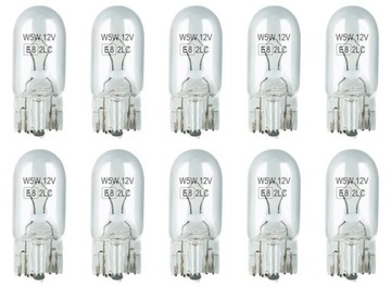 Żarówki halogenowe W5W T10 5W W2.1x9.5d 12V 10szt.