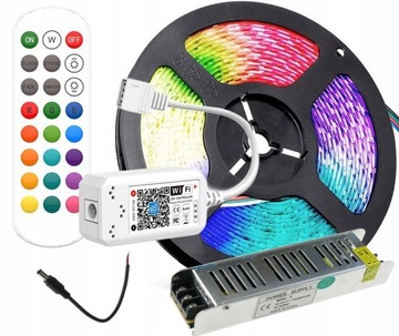 ZESTAW Smart WiFi LED Taśma RGB rolka 10m 24V
