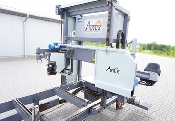 ЛЕНТОЧНОПИЛЬНАЯ ПИЛА ДЛЯ бревен AMIX PT-100 двигатель: 11кВт ГИДРАВЛИКА 14 метров