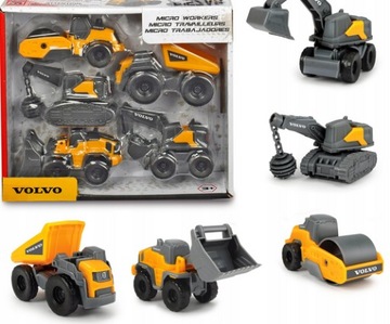 Zestaw pojazdów BUDOWLANYCH DICKIE TOYS Volvo x5