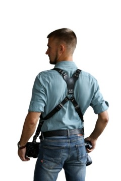 ПРОФЕССИОНАЛЬНЫЙ КОЖАНЫЙ РЕМНЯ ДЛЯ ФОТОГРАФИИ ДЛЯ ДВУХ КАМЕР