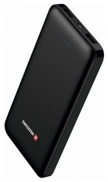 Powerbank Swissten pojemny 10000 mAh czarny szybki USB-C