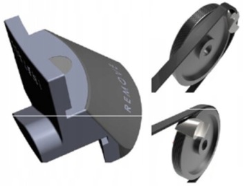 PRZYRZĄD ŚCIĄGACZ do ZDEJMOWANIA ZAKŁADANIA PASKÓW WIELOROWKOWYCH KLINOWYCH