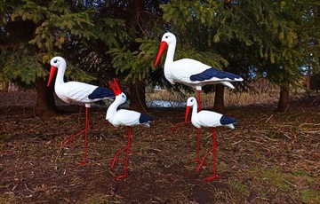 Figuea ogrodowa ozdobna - 4 BOCIANY RODZINA