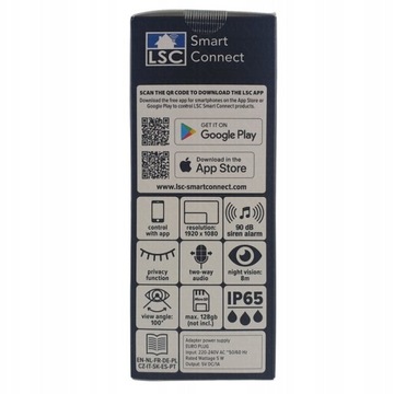 SMART CONNECT LSC HD WIFI НАРУЖНАЯ IP-КАМЕРА