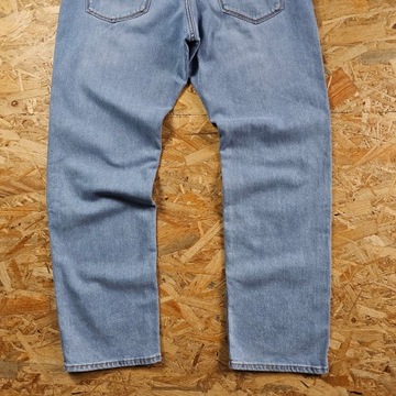 Spodnie Jeansowe HUGO BOSS MAINE Regular Błękitne Denim Dżins Proste 38x32