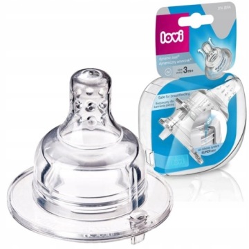 LOVI SMOCZEK DO BUTELKI DYNAMICZNY 3m+ 3P 2 SZT