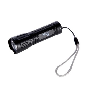 MINI Latarka 3 tryby świecenia 180LM ładowanie USB LEKKA ze smyczą NILS
