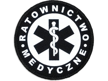 Emblemat odblaskowy RATOWNICTWO MEDYCZNE na rzepie