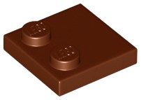 20 szt, Reddish Brown Tile 2x2 Studs on Edge 33909