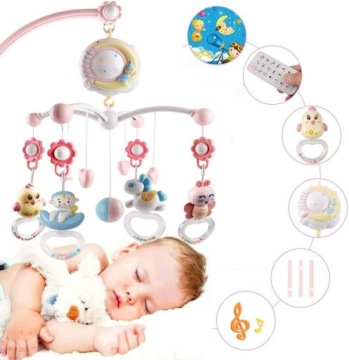 ДЕТСКАЯ КАРУСЕЛЬ ДЛЯ кроватки ЗВЕЗДЫ ПРОЕКТОР МУЗЫКАЛЬНАЯ ПОГРЕМКА ПУЛЬТ ДИСТАНЦИОННОГО УПРАВЛЕНИЯ