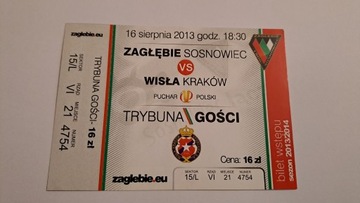 ZAGŁĘBIE SOSNOWIEC - WISŁA KRAKÓW 16-08-2013 PUCHAR POLSKI GOŚCIE
