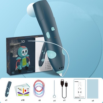 НАБОР СЕЙФА ДЛЯ ШАРИКОВОЙ РУЧКИ ДЛЯ 3D-ПРИНТЕРА + УЗОРЫ СИНИЙ