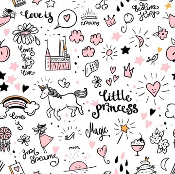 Tapeta ścienna w jednorożce dla księżniczki 168001 Top Trend Grandeco