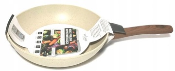 Patelnia WOK Smukee 26cm Beżowy nieprzywierająca