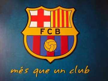 FC Barcelona Herb na ścianę + mes que un club prezent na urodziny imieniny