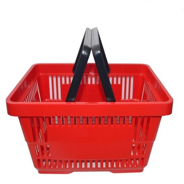 KOSZYK SKLEPOWY PLASTIK 22L CZER 2R WYPOSAŻENIE i1