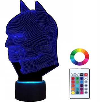 Lampka Nocna z Imieniem Batman Dark 3D Led Grawer