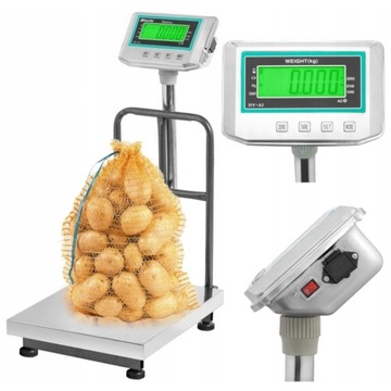 WAGA MAGAZYNOWA SKLEPOWA ELEKTRONICZNA 150kg Z OPARCIEM 20g LCD Sensorwag