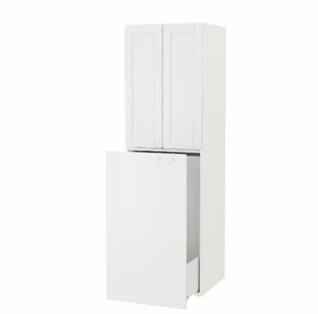 IKEA SMASTAD Szafa z el. wys. biały / drążek na ubrania 60x57x196 cm