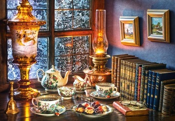 PUZZLE UKŁADANKA DOM ZASTAWA PORCELANA 1000 CASTOR