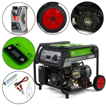 Jednofazowy agregat prądotwórczy 3800W 5kVA 3,8kW regulator napięcia 230V