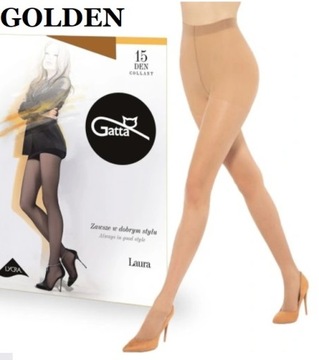 Rajstopy Gatta Laura 15/20den LYCRA r.1 Golden