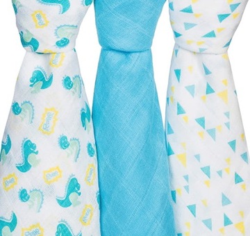 ПОДГУЗНИКИ BABYONO МУСЛИНОВЫЕ ПОДГУЗНИКИ 3 ШТ. СУПЕР МЯГКИЕ