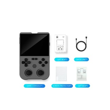 Портативная игровая консоль XU10 Retro, экран IPS 3,5 дюйма, серый, 128 ГБ