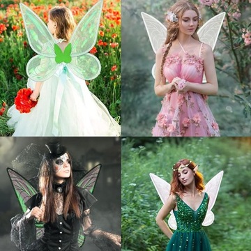 Крылья феи, бабочка, косплей эльфа, маскировка + палочка
