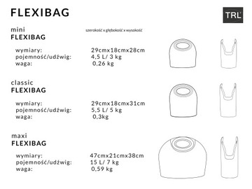 Koszyk sklepowy MINI Flexibag 4,5L granatowy