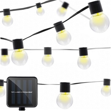GIRLANDA SOLARNA LAMPKI OGRODOWE ŻARÓWKI WISZĄCE