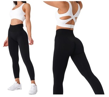 LEGGINSY Getry WYSOKI STAN Fitness MODELUJĄCE FIT