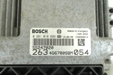 JEDNOTKA FIAT DOBLO 2 II 1.6 JTD OPEL COMBO CDTI 0281018699 55247020