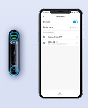 АУДИОПЕРЕДАТЧИК BASEUS ПРИЕМНИК BLUETOOTH 5.0 ДЛЯ АВТОМОБИЛЯ AUX MINI JACK