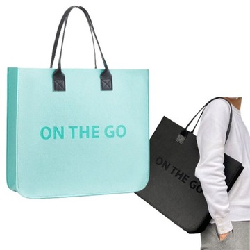 duża TORBA shopper damska torebka miejska lekka zakupowa na zakupy modna